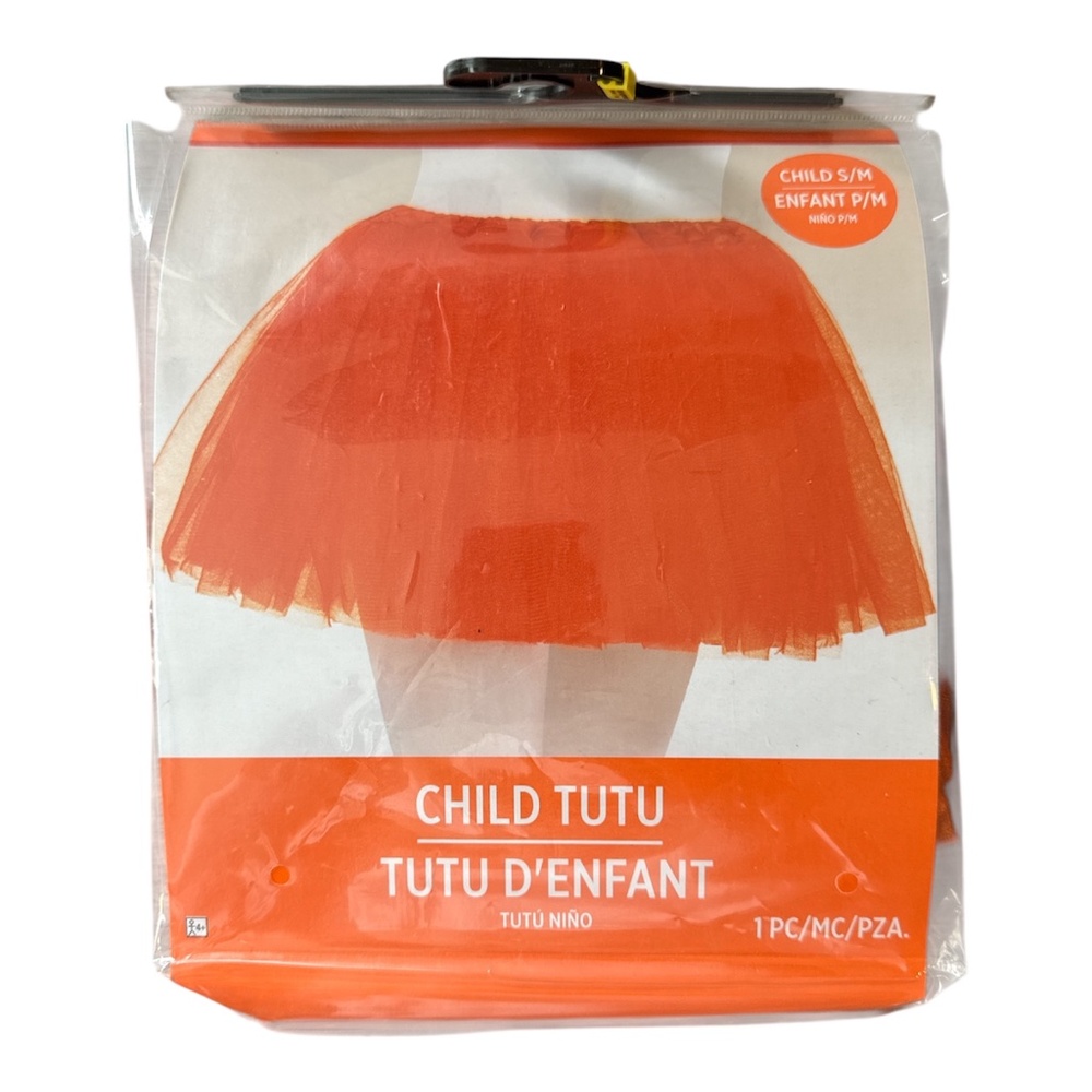 Orange Kids Tutu S/M  Cute Puffy Tulle Skirt for Ballet, Party, Dress Up NEW